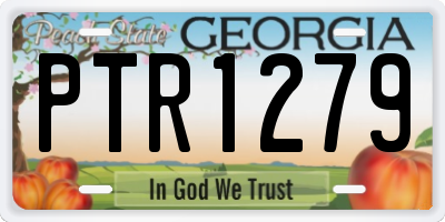 GA license plate PTR1279
