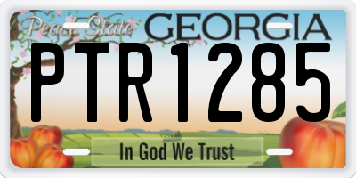 GA license plate PTR1285