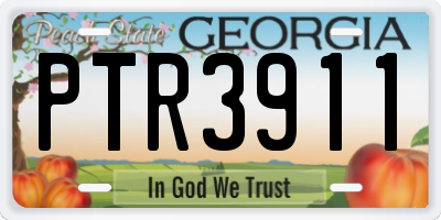 GA license plate PTR3911