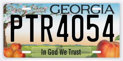 GA license plate PTR4054