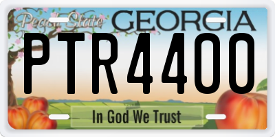 GA license plate PTR4400