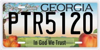 GA license plate PTR5120