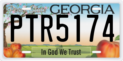 GA license plate PTR5174