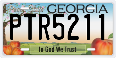 GA license plate PTR5211