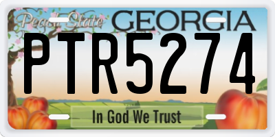 GA license plate PTR5274