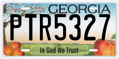 GA license plate PTR5327