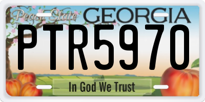 GA license plate PTR5970