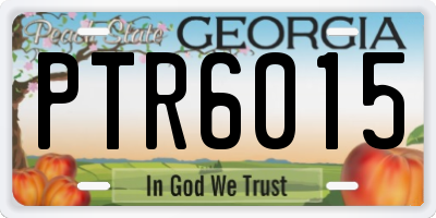 GA license plate PTR6015