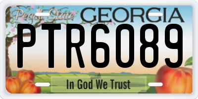 GA license plate PTR6089