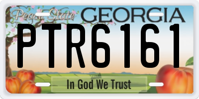 GA license plate PTR6161