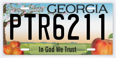 GA license plate PTR6211