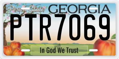 GA license plate PTR7069