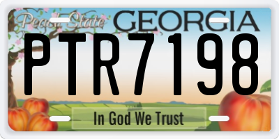 GA license plate PTR7198