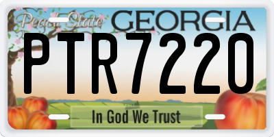 GA license plate PTR7220