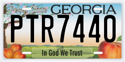GA license plate PTR7440