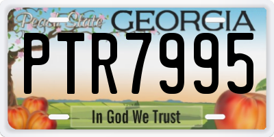 GA license plate PTR7995