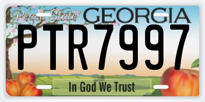 GA license plate PTR7997