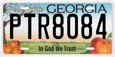 GA license plate PTR8084