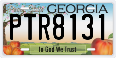 GA license plate PTR8131