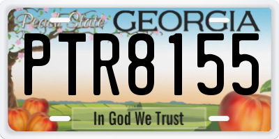 GA license plate PTR8155