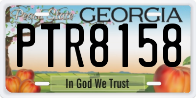 GA license plate PTR8158