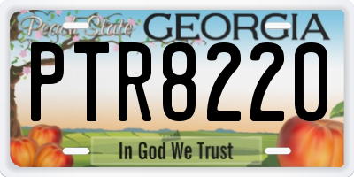 GA license plate PTR8220