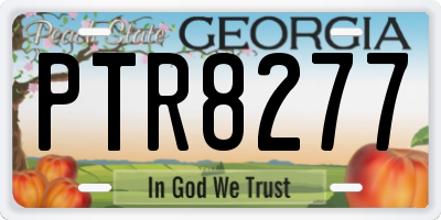 GA license plate PTR8277