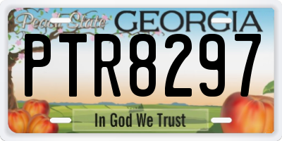 GA license plate PTR8297