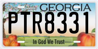 GA license plate PTR8331