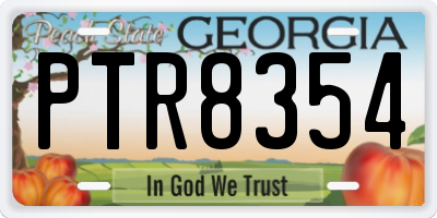 GA license plate PTR8354