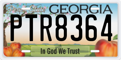 GA license plate PTR8364