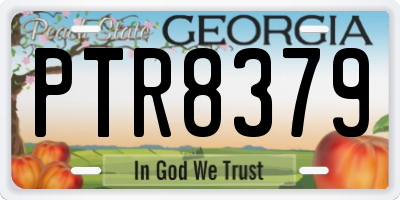 GA license plate PTR8379