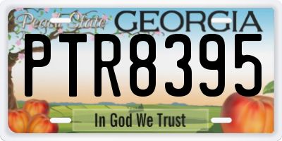 GA license plate PTR8395