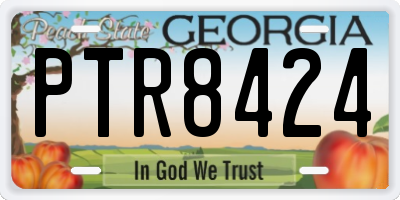 GA license plate PTR8424