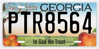 GA license plate PTR8564