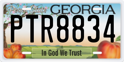 GA license plate PTR8834