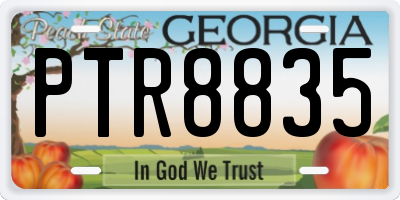GA license plate PTR8835