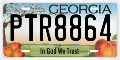 GA license plate PTR8864