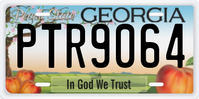 GA license plate PTR9064