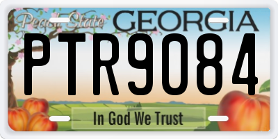 GA license plate PTR9084