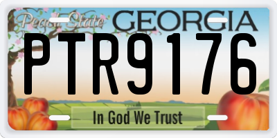GA license plate PTR9176