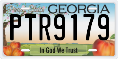 GA license plate PTR9179