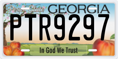 GA license plate PTR9297