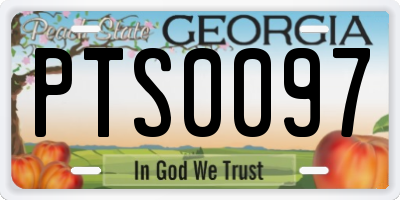 GA license plate PTS0097