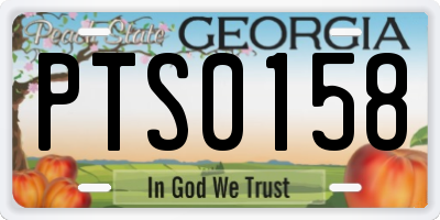 GA license plate PTS0158