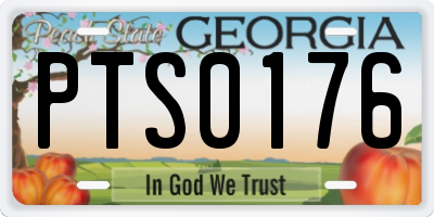 GA license plate PTS0176