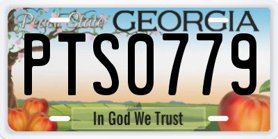 GA license plate PTS0779