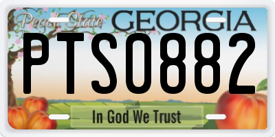 GA license plate PTS0882