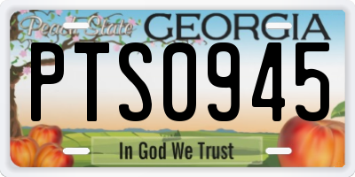 GA license plate PTS0945
