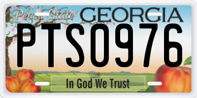 GA license plate PTS0976